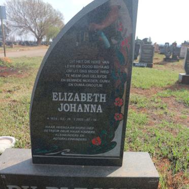 PLESSIS Elizabeth Johanna, du 1934-2005 
