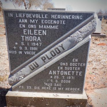 PLOOY Eileen Thora, du 1947-1981 :: DU PLOOY Antonette 1971-2008