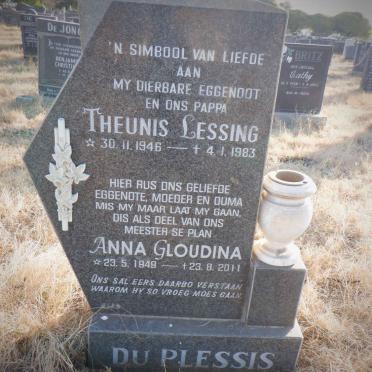 PLESSIS Theunis Lessing, du 1946-1983 &amp; Anna Gloudina 1949-2011