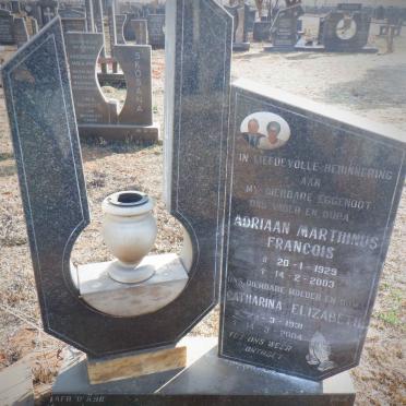 PLOOY Adriaan Marthinus Francois, du 1929-2003 &amp; Catherina Elizabeth 1931-2004