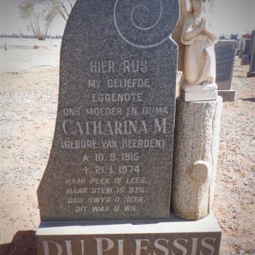 PLESSIS Catharina M., du nee VAN HEERDEN 1915-1974