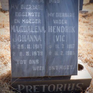 PRETORIUS Hendrik 1917-1985 &amp; Magdalena Johanna 1917-1979