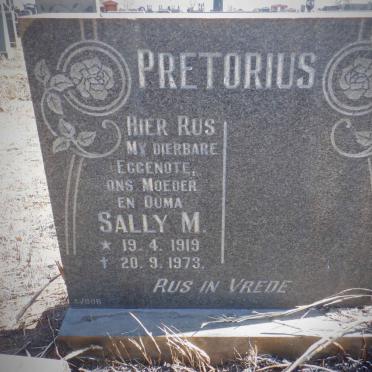 PRETORIUS Sally M. 1919-1973
