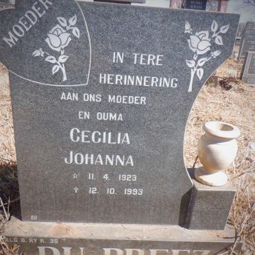 PREEZ Cecilia Johanna, du 1923-1993