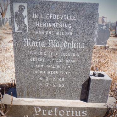 PRETORIUS Maria Magdalena 1945-1993