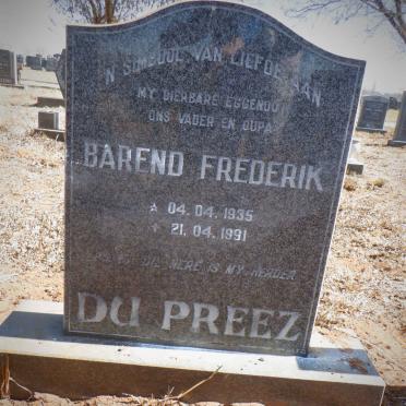 PREEZ Barend Frederik, du 1935-1991