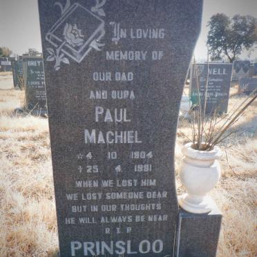 PRINSLOO Paul Machiel 1904-1981