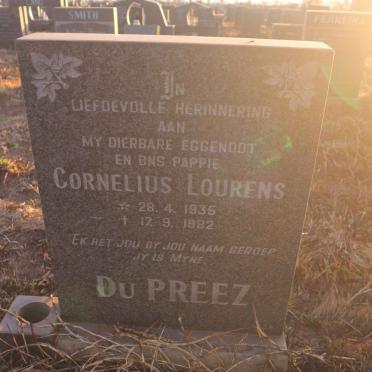 PREEZ Cornelius Lourens, du 1935-1982