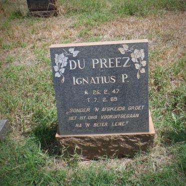 PREEZ Ignatius P., du 1947-1969