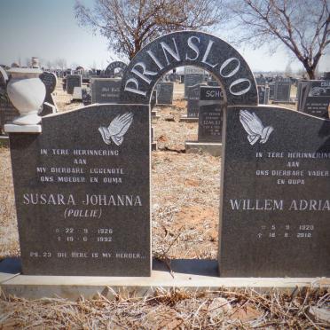 PRINSLOO Willem Adriaan 1920-2010 &amp; Susara Johanna 1926-1992