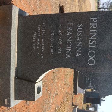 PRINSLOO Susanna Francina 1931-1992