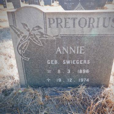 PRETORIUS Annie nee SWIEGERS 1896-1974
