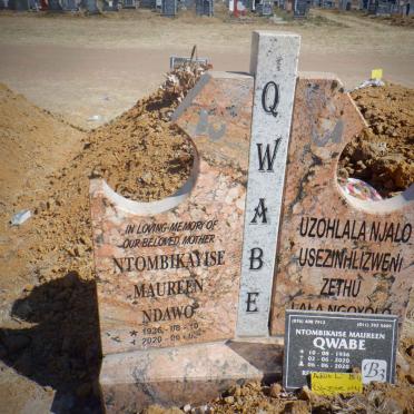 QWABE Ntombikayise Maureen Ndawo 1936-2020