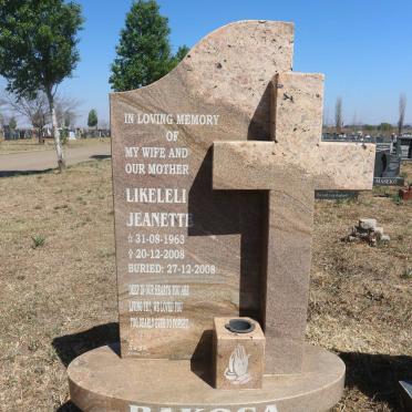 RAKOSA Likeleli Jeanette 1963-2008