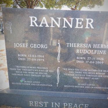 RANNER Josef Georg 1914-1979 &amp; Theresia Hermine Rudolfine 1926-2009