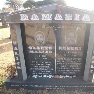 RAMASIA Robert 1928-2001 &amp; Gladys Malijo 1931-1999
