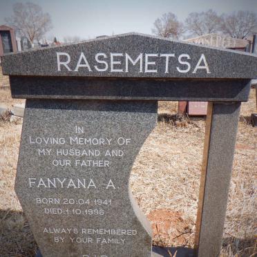 RASEMETSA Fanyana A. 1941-1996