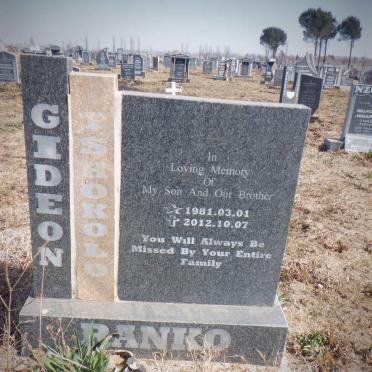 RANKO Gideon Tshokolo 1981-2012