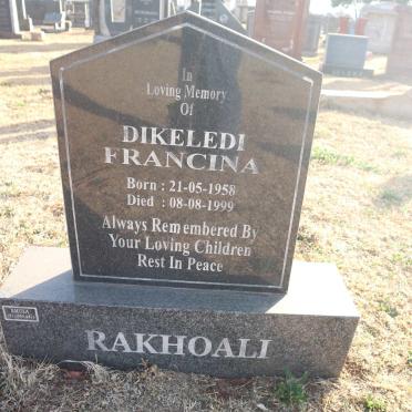 RAKHOALI Dikeledi Francina 1958-1999