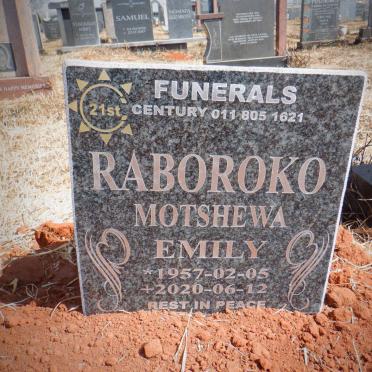 RABOROKO Motshewa Emily 1957-2020