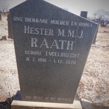 RAATH Hester M.M.J. nee ENGELBRECHT 1891-1976