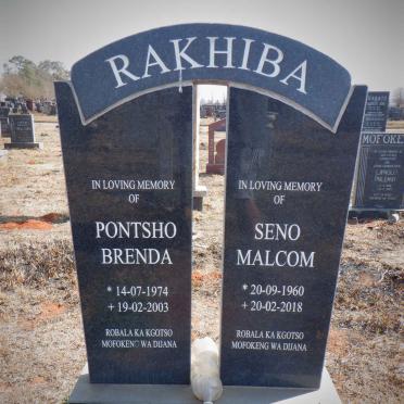 RAKHIBA Seno Malcom 1960-2018 &amp; Pontsho Brenda 1974-2003