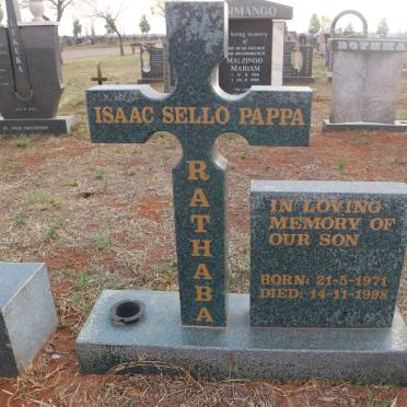 RATHABA Isaac Sello Pappa 1971-1998
