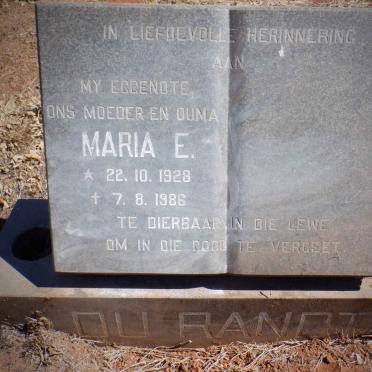 RANDT Maria E., du 1928-1986