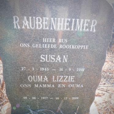 RAUBENHEIMER Susan 1945-2001