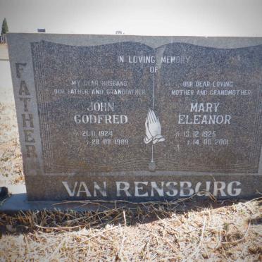 RENSBURG John Godfred, van 1924-1989 &amp; Mary Elianor 1925-2001