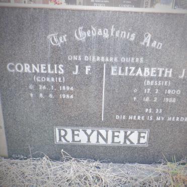 REYNEKE Cornelis J.F. 1894-1984 &amp; Elizabeth J.S.M. 1900-1988