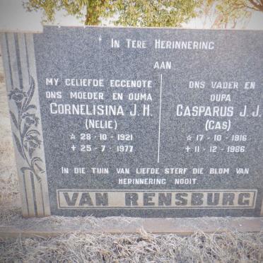 RENSBURG Casparus J.J., van 1916-1986 &amp; Cornelisina J.H. 1921-1977