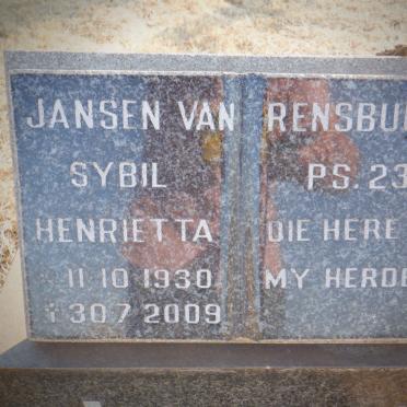 RENSBURG Sybil Henrietta, Jansen van 1930-2009