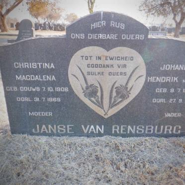 RENSBURG Johannes Hendrik Jacob, Janse van 1906-1982 &amp; Christina Magdalena GOUWS 1906-1969