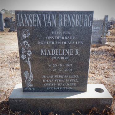 RENSBURG Madeline R., Jansen van 1947-2003