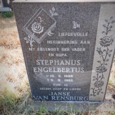 RENSBURG Stephanus Engelbertus, Janse van 1938-1986