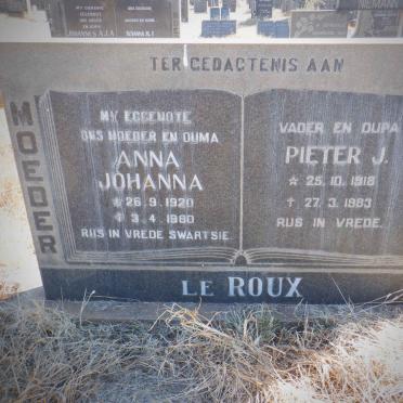 ROUX Pieter J., le 1918-1983 &amp; Anna Johanna 1920-1980