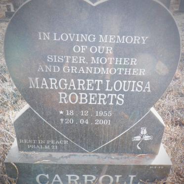 ROBERTS Margaret Louisa 1955-2001