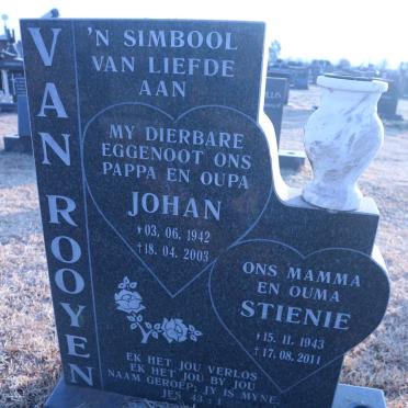 ROOYEN Johan, van 1942-2003 &amp; Stienie 1943-2011
