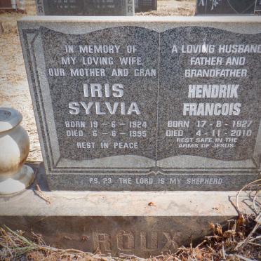 ROUX Hendrik Francois 1927-2010 &amp; Iris Sylvia 1924-1995