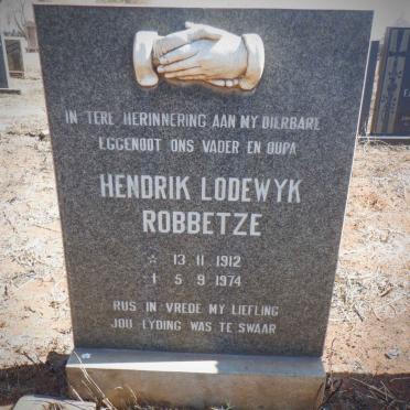 ROBBETZE Hendrik Lodewyk 1912-1974