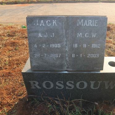 ROSSOUW A.J.J. 1905-1987 &amp; M.C.W. 1912-2003