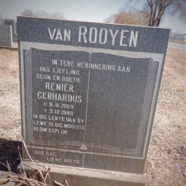 ROOYEN Renier Gerhardus, van 1969-1980