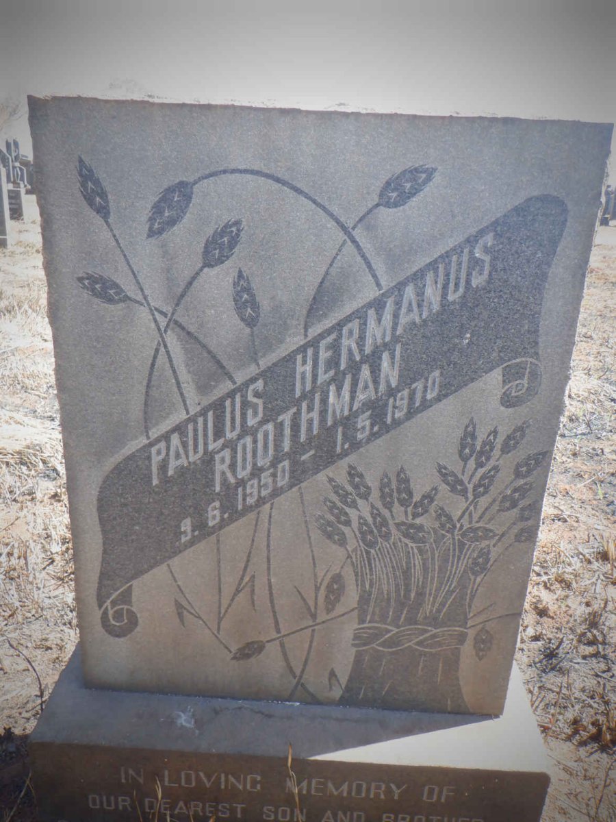 ROOTHMAN Paulus Hermanus 1950-1970