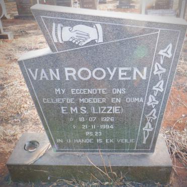 ROOYEN E.M.S., van 1926-1994