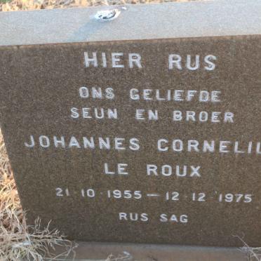 ROUX Johannes Cornelius, le 1955-1975