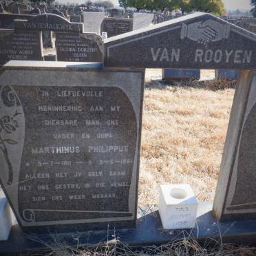 ROOYEN Marthinus Philippus, van 1911-1981