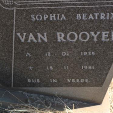 ROOYEN Sophia Beatrix, van 1935-1981