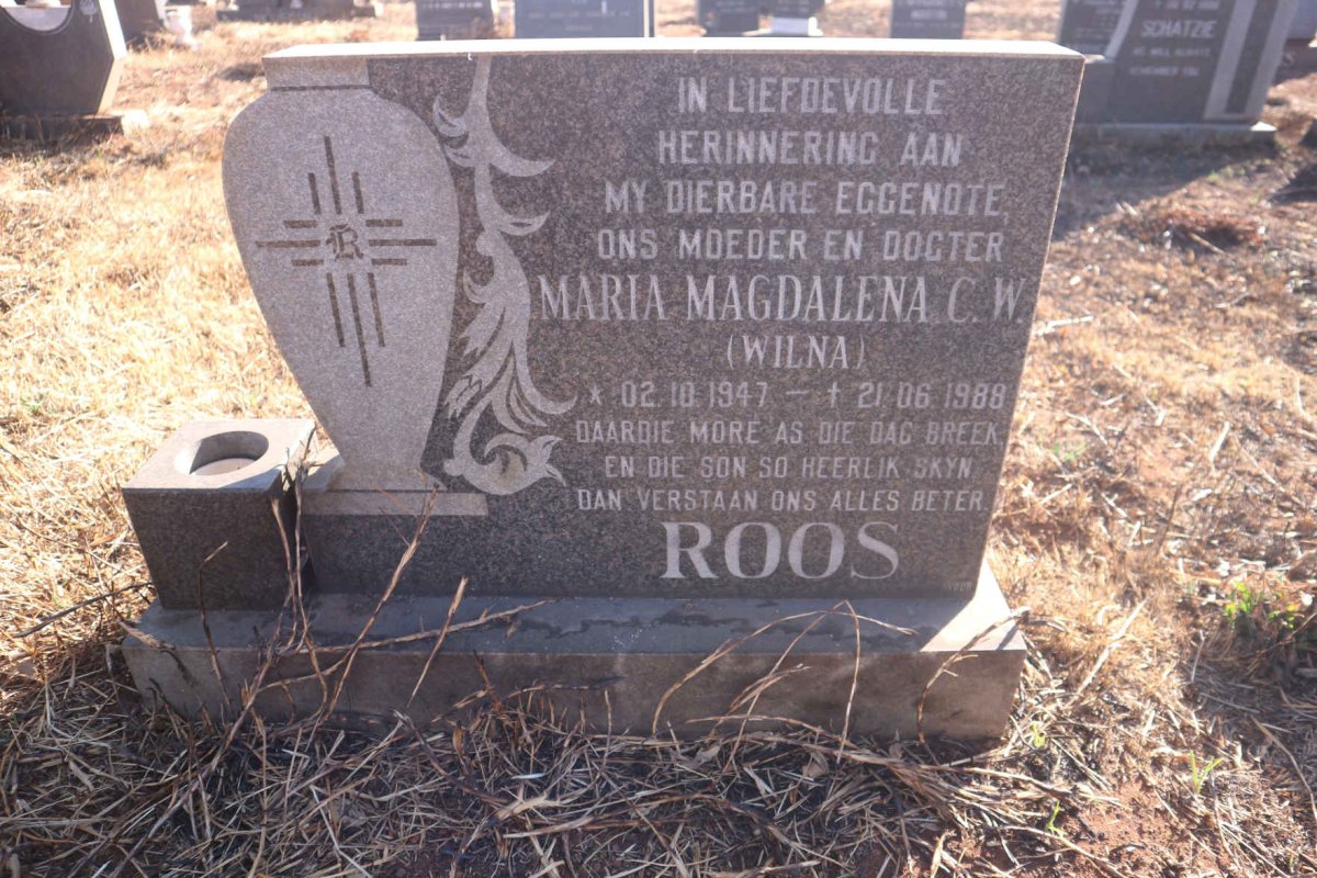 ROOS Maria Magdalena C.W. 1947-1988