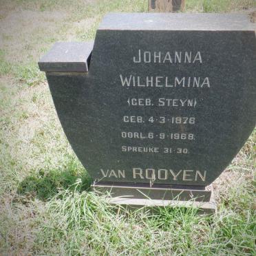 ROOYEN Johanna Wilhelmina, van nee STEYN 1876-1968